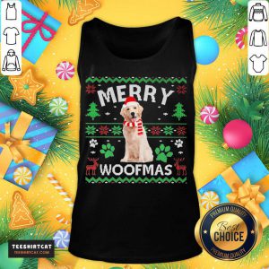 Labrador Santa Merry Woofmas Ugly Christmas Tank Top- Design By Teeshirtcat.com