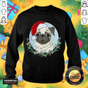 Perfect Pug Santa Merry Christmas Sweatshirt- Design By Teeshirtcat.com