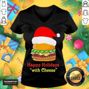 Premium Holidays With Cheese T-V Neck- Design By Teeshirtcat.com