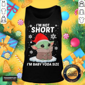 Premium I'm Short I'm Baby Yoda Size Santa Christmas Tank Top- Design By Teeshirtcat.com