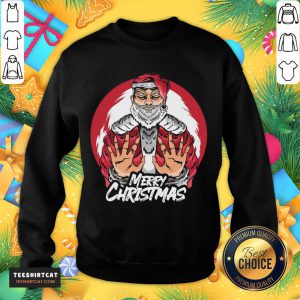 Premium Merry Christmas Santa Claus With White Beard Christmas T-Sweatshirt- Design By Teeshirtcat.com