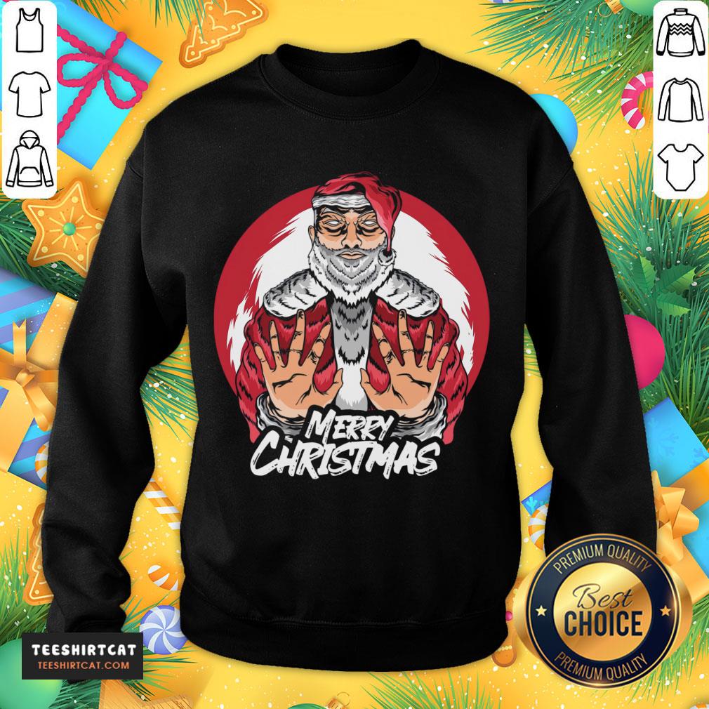 Premium Merry Christmas Santa Claus With White Beard Christmas T-Sweatshirt- Design By Teeshirtcat.com Premium Merry Christmas Santa Claus With White Beard Christmas T-Sweatshirt- Design By Teeshirtcat.com