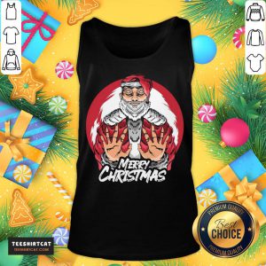 Premium Merry Christmas Santa Claus With White Beard Christmas T-Tank Top- Design By Teeshirtcat.com