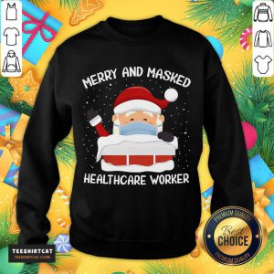 Santa Masked Quarantine Christmas 2020 T-Sweatshirt- Design By Teeshirtcat.com