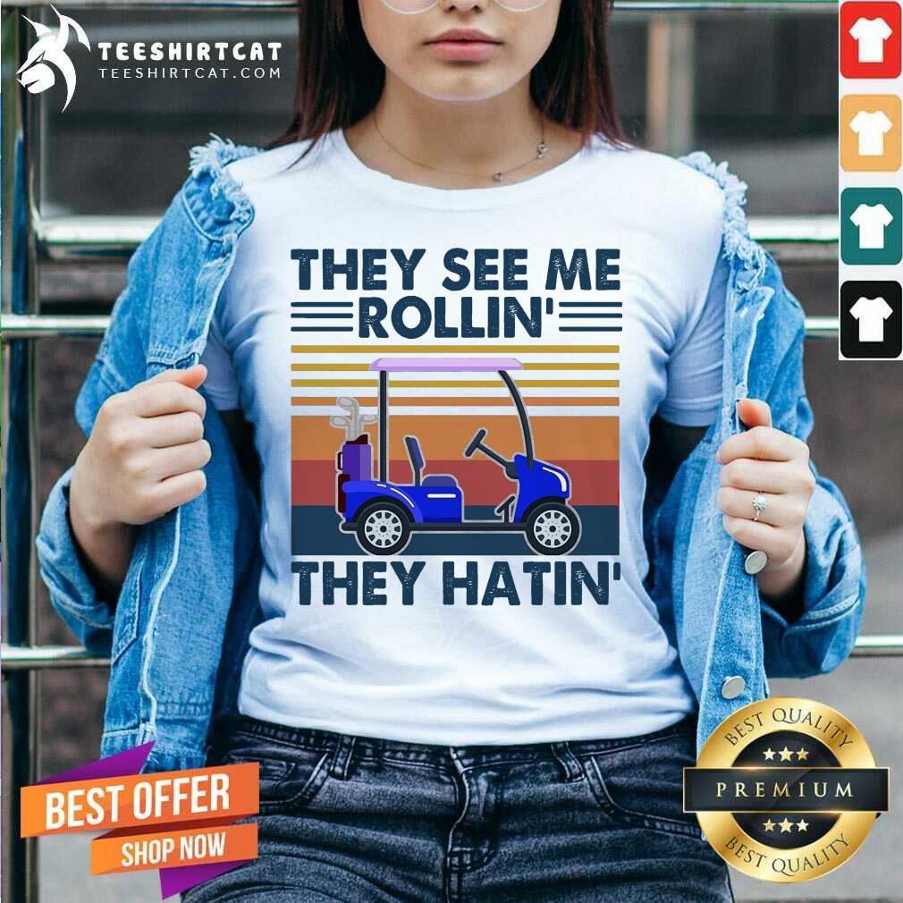 They See Me Rollin' They Hatin' Vintage V Neck - Design By Teeshirtcat.com