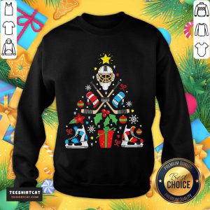 Pretty Ice Hockey Merry Christmas Tree Ornament Gift Sweatshirt- Design By Teeshirtcat.com