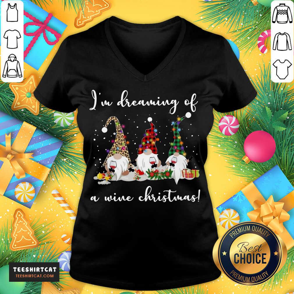 Im Dreaming Of A Wine Christmas Gift V Neck- Design By Teeshirtcat.com Im Dreaming Of A Wine Christmas Gift V Neck- Design By Teeshirtcat.com