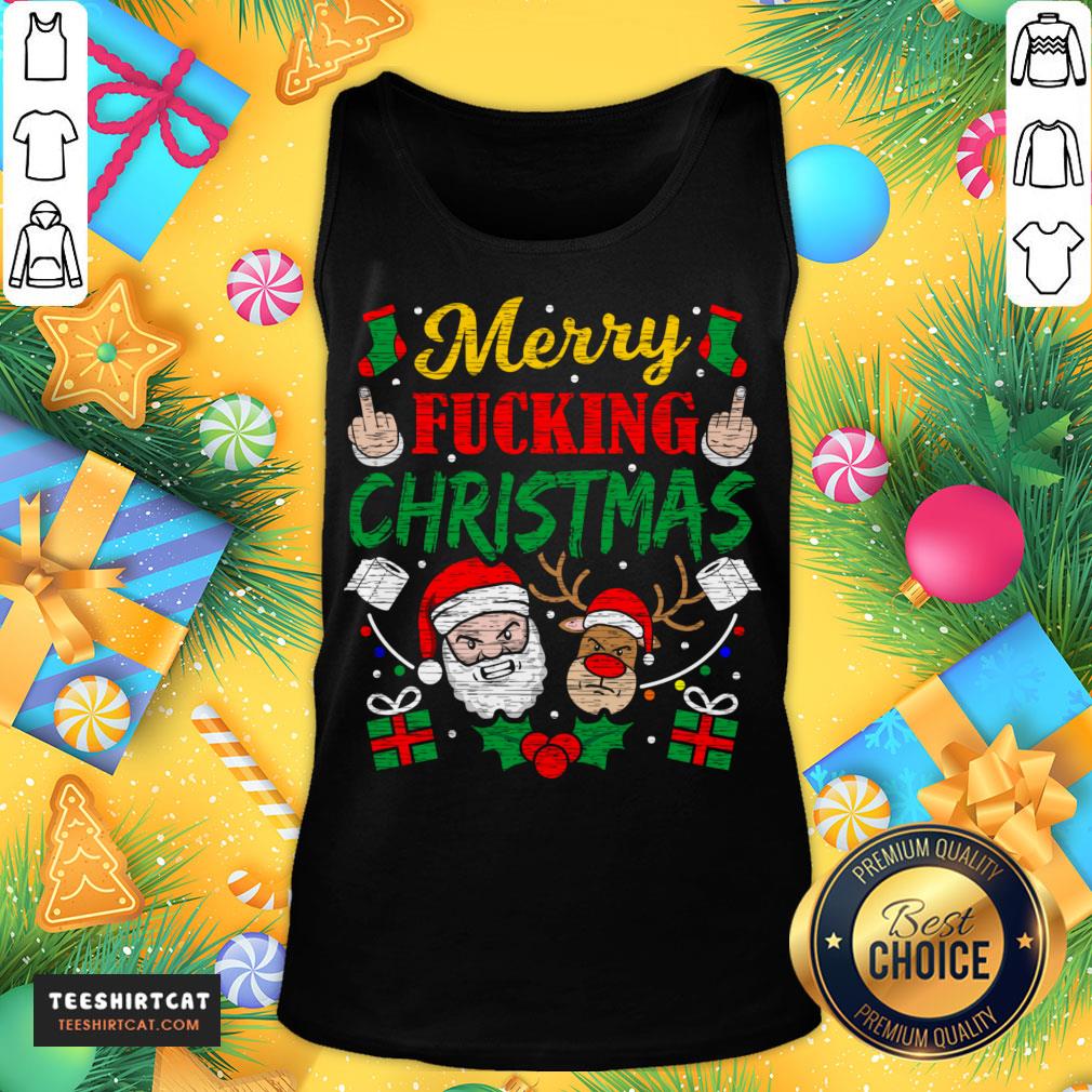 Pretty Merry Fucking Christmas Reindeer Santa Fucking Christmas T-Tank Top- Design By Teeshirtcat.com Pretty Merry Fucking Christmas Reindeer Santa Fucking Christmas T-Tank Top- Design By Teeshirtcat.com