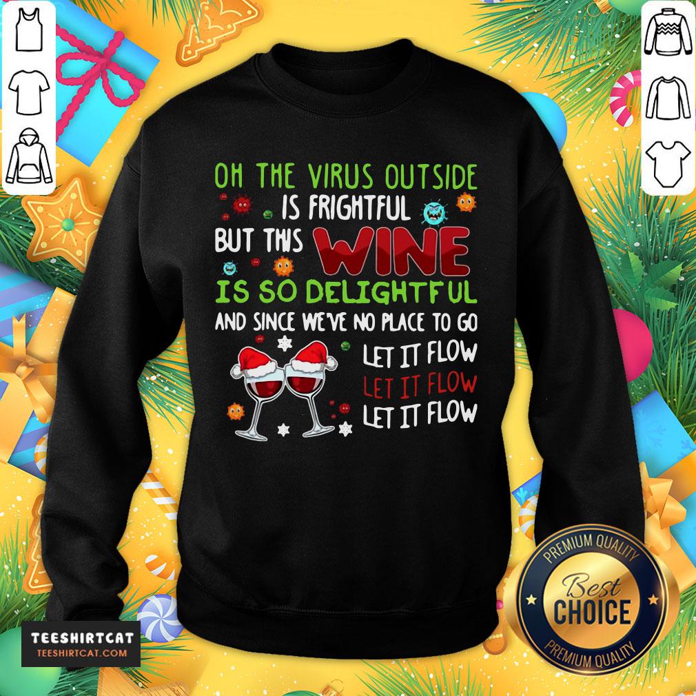 Pretty Winer Oh The VIrus Outside Is Frightful But This Wine Is So Delightful And Since We've No Place To Go Let Flow Christmas SweatshirtDesign By Teeshirtcat.com Pretty Winer Oh The VIrus Outside Is Frightful But This Wine Is So Delightful And Since We've No Place To Go Let Flow Christmas SweatshirtDesign By Teeshirtcat.com