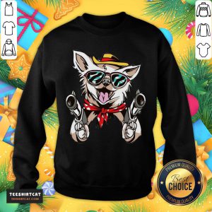 Top Chihuahua Gangster Sweatshirt - Design By Teeshirtcat.com