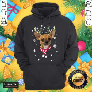 Top Chihuahua Gorgeous Reindeer Christmas Hoodie- Design By Teeshirtcat.com