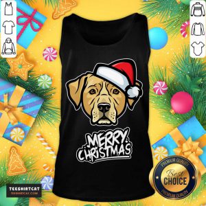 Christmas Dog Santa Hat Labrador Retriever Christmas Dog T-Tank Top- Design By Teeshirtcat.com