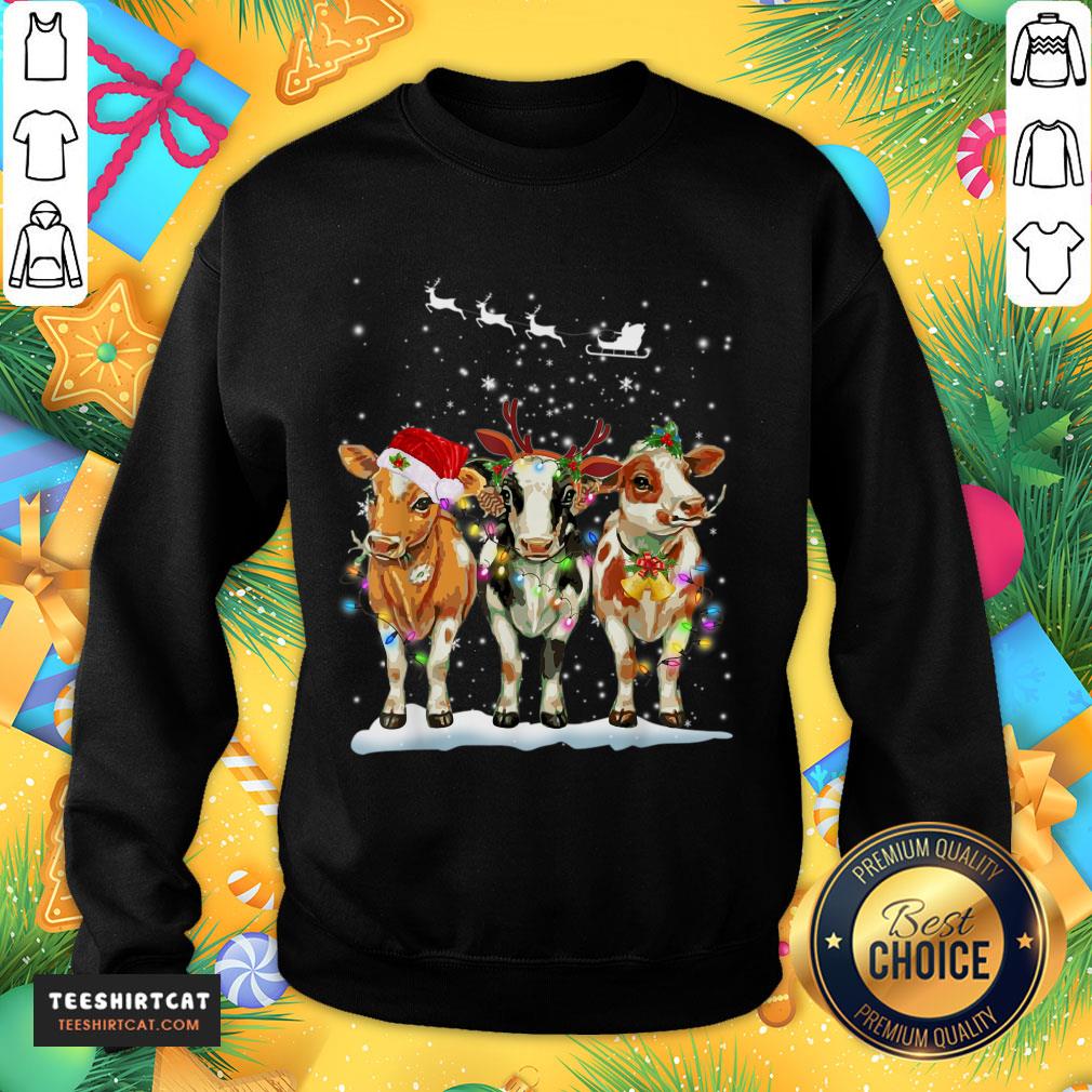 Top Cows Reindeer Christmas Lights Hat Santa for Cow Lover Xmas Gifts Cows Reindeer Christmas Lights T-Sweatshirt- Design By Teeshirtcat.com Top Cows Reindeer Christmas Lights Hat Santa for Cow Lover Xmas Gifts Cows Reindeer Christmas Lights T-Sweatshirt- Design By Teeshirtcat.com