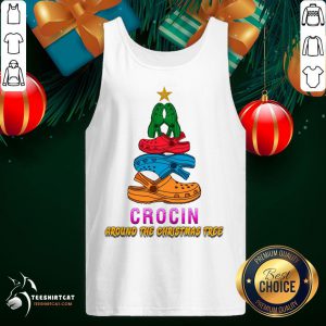 Top Crocin Around The Christmas Tree Funny Xmas 2020 Gift Crocin Around The Christmas Tree T-Tank Top- Design By Teeshirtcat.com