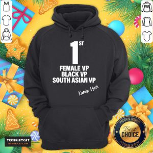 Top Kamala Harris First Female Black South Asian Vice President Hoodie - Design By Teeshirtcat.com
