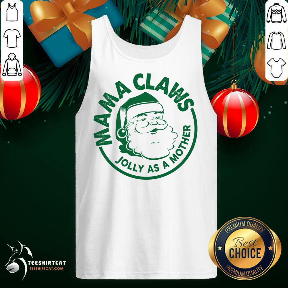 Mama Claus Jolly As A Mother Santa Claus Christmas Tank Top - Design By Teeshirtcat.com
