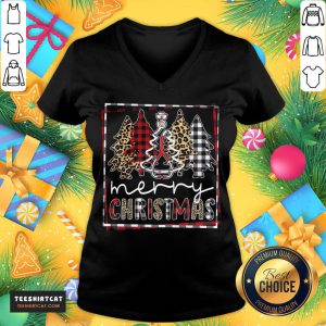 Top Nurse Merry Christmas Tree Ugly V Neck- Design By Teeshirtcat.com