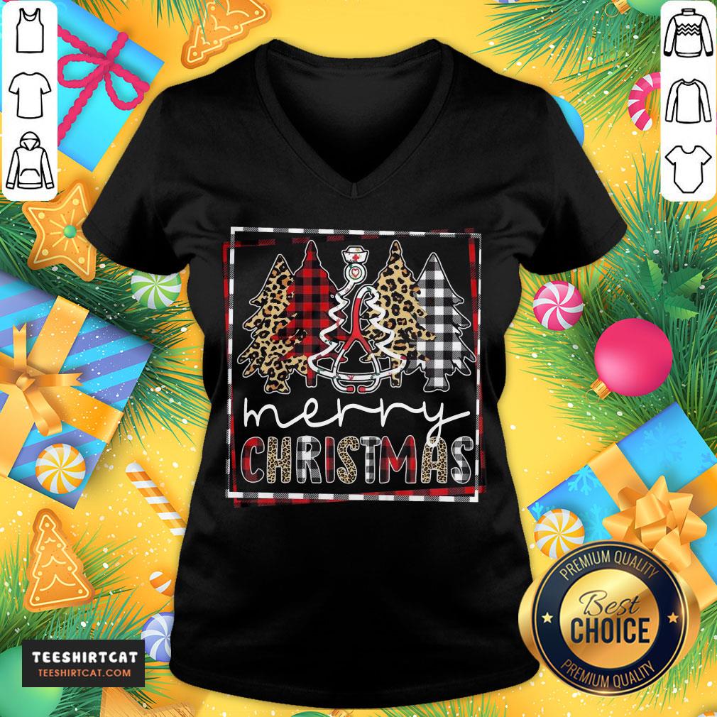 Top Nurse Merry Christmas Tree Ugly V Neck- Design By Teeshirtcat.com Top Nurse Merry Christmas Tree Ugly V Neck- Design By Teeshirtcat.com