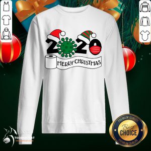 Top Quarantine 2020 Santa Coronavirus Mask Toilet Paper Merry Christmas Sweatshirt- Design By Teeshirtcat.com