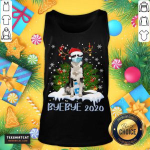 Santa Bernese Mountain Dog Face Mask Bye Bye 2020 Merry Christmas Tree Tank Top- Design By Teeshirtcat.com