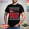 Top Where My Hose At FirefIghter Ugly Christmas Sweater Meme Christmas T-Shirt - Design By Teeshirtcat.com