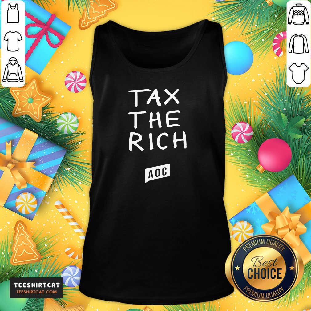 Logo Aoc Tax The Rich Tank Top- Design By Teeshirtcat.com Logo Aoc Tax The Rich Tank Top- Design By Teeshirtcat.com