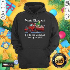 Santa Claus And Animal Merry Christmas It's The Most Wonderful Time Of The Year Hoodie - Design By Teeshirtcat.com