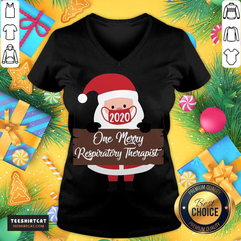 Santa Claus Face Mask 2020 One Merry Respiratory Therapist Christmas V Neck- Design By Teeshirtcat.com Santa Claus Face Mask 2020 One Merry Respiratory Therapist Christmas V Neck- Design By Teeshirtcat.com
