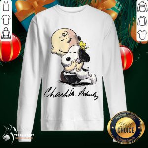 The Peanuts Snoopy Hug Charlie Brown And Woodstock Signature Sweatshirt- Design By Teeshirtcat.com