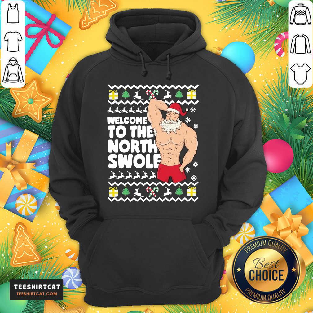 Welcome To The North Swole Hunk Santa Christmas Hoodie- Design By Teeshirtcat.com Welcome To The North Swole Hunk Santa Christmas Hoodie- Design By Teeshirtcat.com