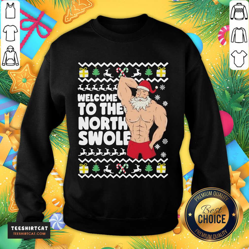 Welcome To The North Swole Hunk Santa Christmas Sweatshirt- Design By Teeshirtcat.com Welcome To The North Swole Hunk Santa Christmas Sweatshirt- Design By Teeshirtcat.com