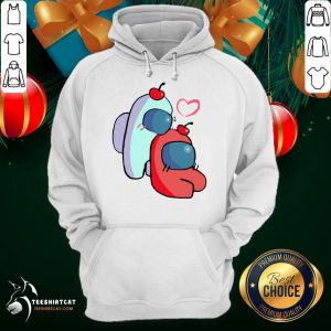 Among Us Game Valentines Day Hoodie- Design By Teeshirtcat.com
