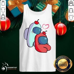 Among Us Game Valentines Day Tank Top- Design By Teeshirtcat.com
