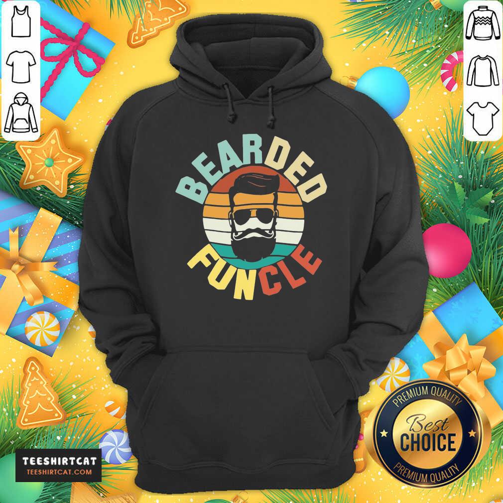 Cool Bearded Funcle Funny Uncle Vintage Retro Hoodie- Design By Teeshirtcat.com Cool Bearded Funcle Funny Uncle Vintage Retro Hoodie- Design By Teeshirtcat.com