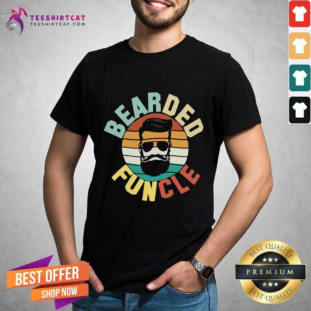 Cool Bearded Funcle Funny Uncle Vintage Retro Shirt - Design By Teeshirtcat.com