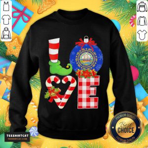 Elf Love Seal Of The State Of Hampshire 1776 Christmas Sweater Sweatshirt - Design By Teeshirtcat.com