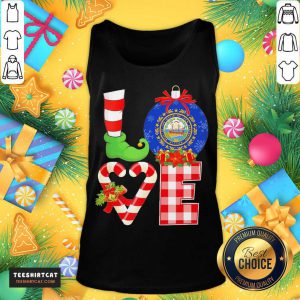 Elf Love Seal Of The State Of Hampshire 1776 Christmas Sweater Tank Top - Design By Teeshirtcat.com