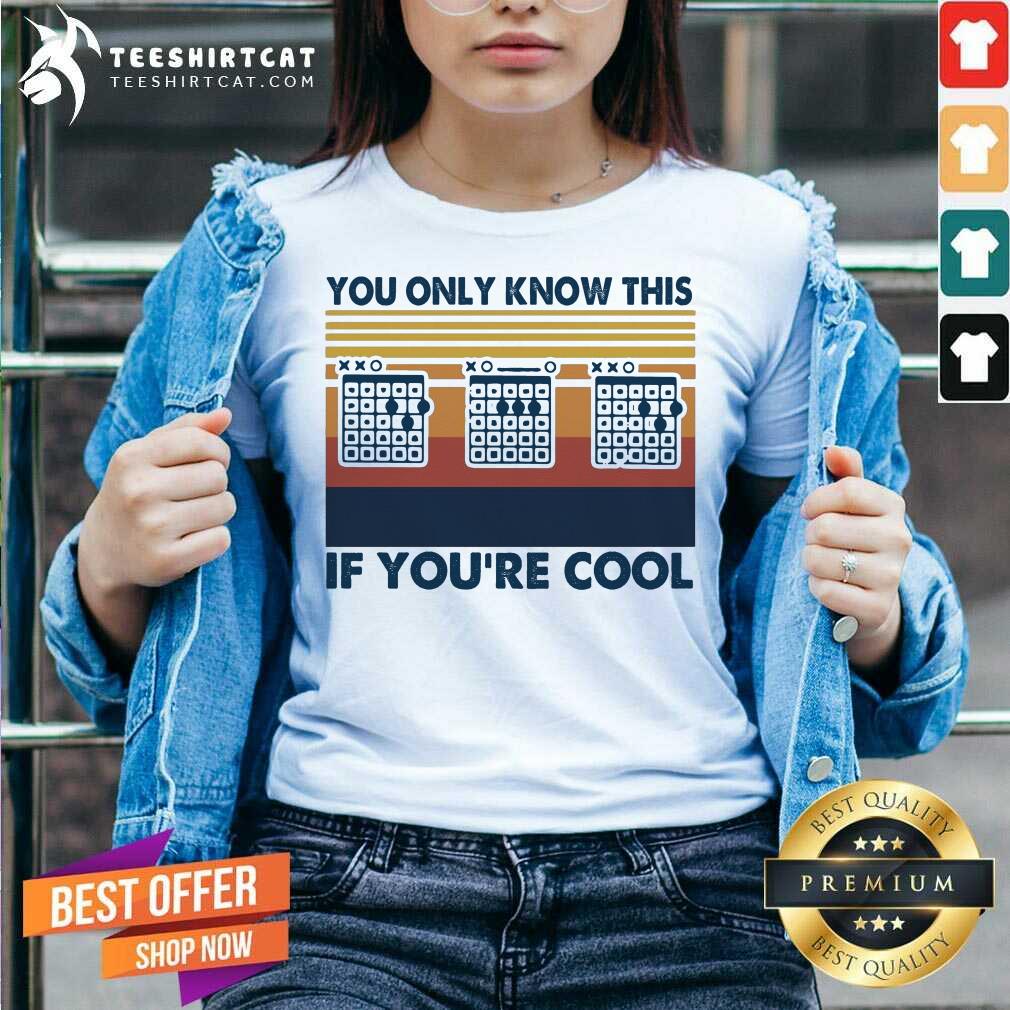 Guitar You Only Know This If You're Cool Vintage Retro V Neck - Design By Teeshirtcat.com