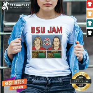 Osu Jam Ohio State Carpenter Hawk Classic T-V Neck - Design By Teeshirtcat.com