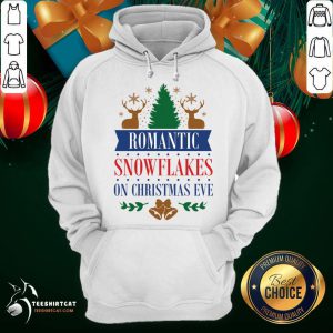 Romantic Snowflakes On Christmas Eve Christmas T-Hoodie - Design By Teeshirtcat.com