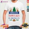 Romantic Snowflakes On Christmas Eve Christmas T-Shirt - Design By Teeshirtcat.com