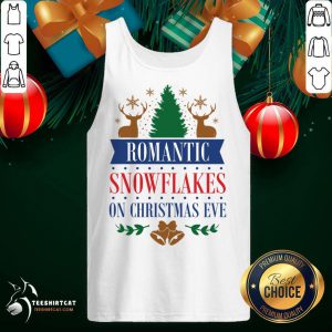 Romantic Snowflakes On Christmas Eve Christmas T-Tank Top - Design By Teeshirtcat.com