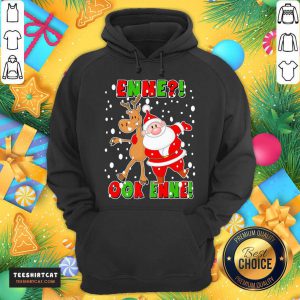 Santa Claus And Reindeer Enne Ook Enne Christmas Sweater Hoodie- Design By Teeshirtcat.com
