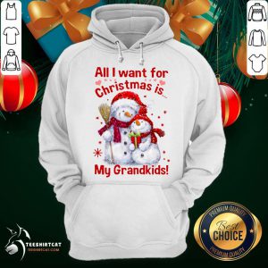 Snowman All I Want For Christmas Is My Grandkids Hoodie- Design By Teeshirtcat.com