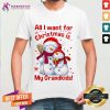Snowman All I Want For Christmas Is My Grandkids Shirt - Design By Teeshirtcat.com