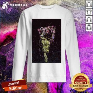 Border Collie Color Paint Vertical Sweatshirt - Design By Teeshirtcat.com