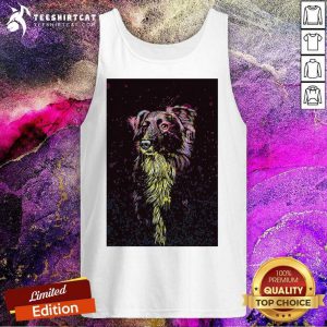 Border Collie Color Paint Vertical Tank Top - Design By Teeshirtcat.com