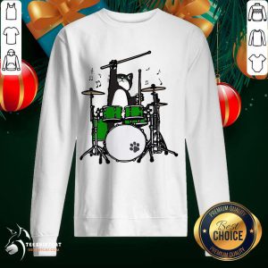 Cat Meow Band And Drum Sweatshirt - Design By Teeshirtcat.com