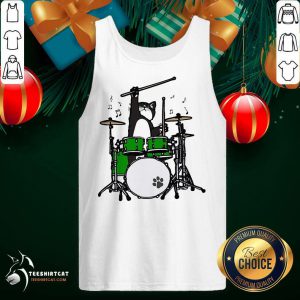 Cat Meow Band And Drum Tank Top - Design By Teeshirtcat.com