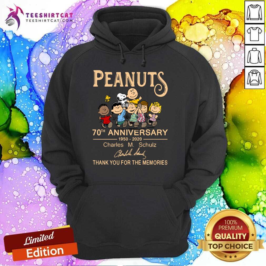 The Peanuts 70th Anniversary 1950 2020 Thank You For The Memories Signature Hoodie- Design By Teeshirtcat.com The Peanuts 70th Anniversary 1950 2020 Thank You For The Memories Signature Hoodie- Design By Teeshirtcat.com